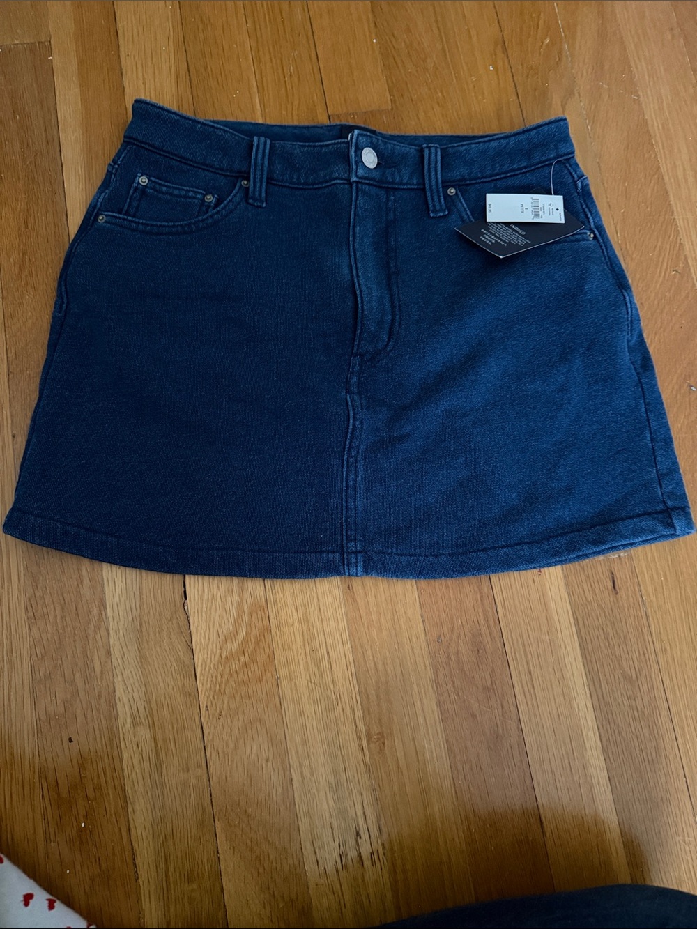 GAP Dark Blue Denim Terry Mini Skirt